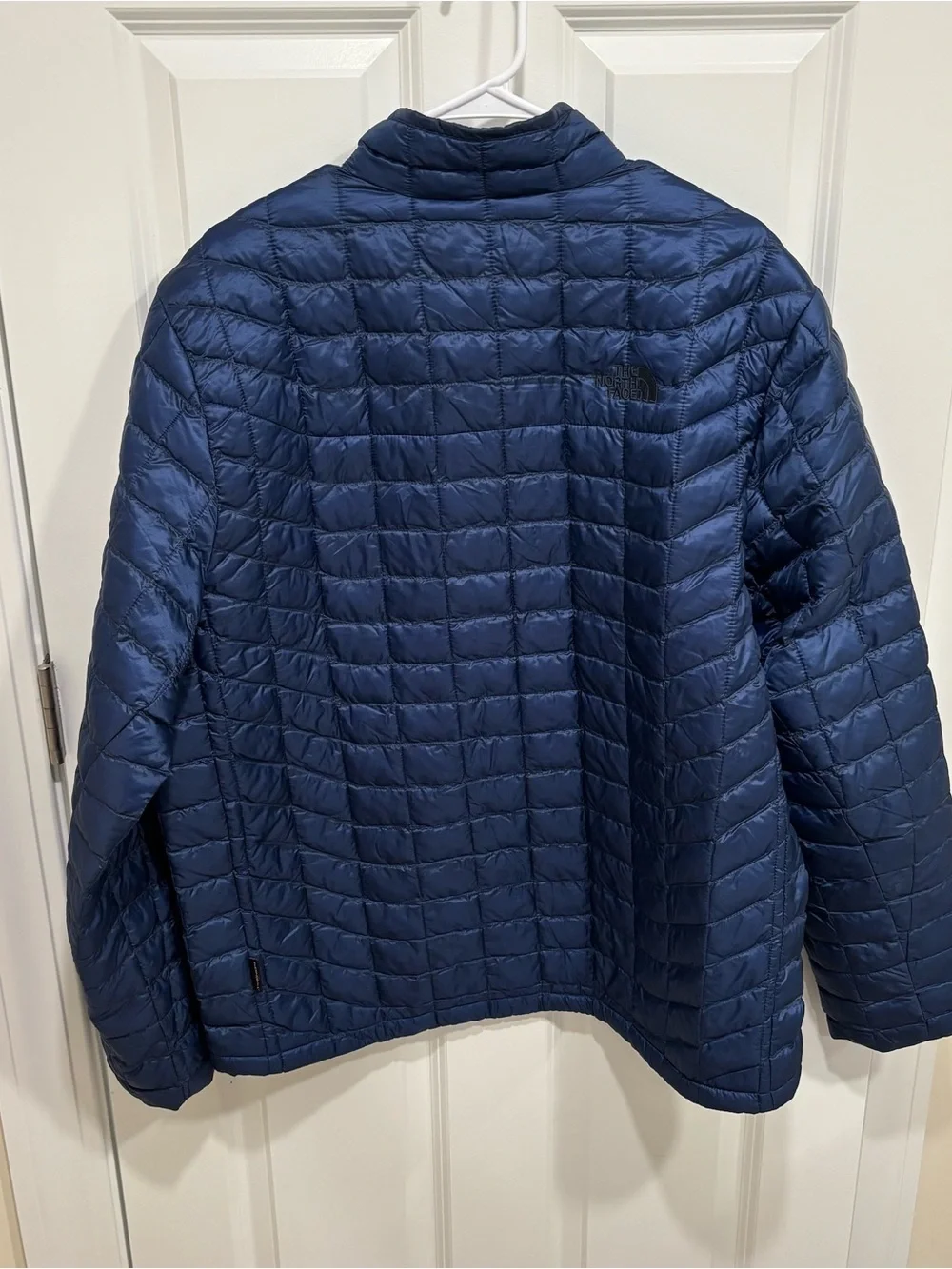 The North Face Thermoball Blue Black Embroidered Logo Full Zip Jacket Mens XL